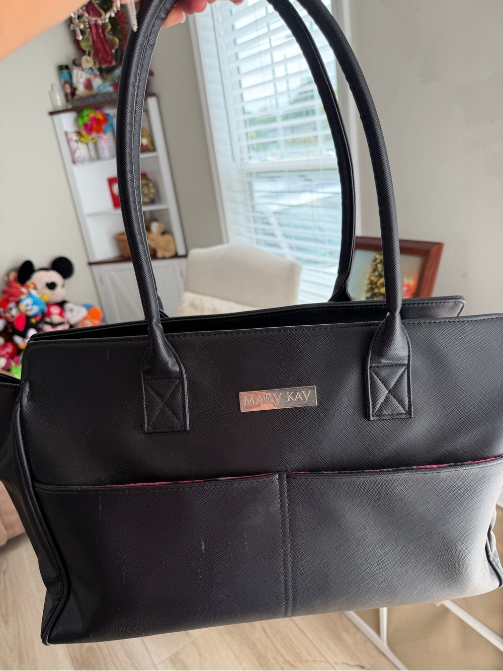 Mary Kay Black Tote with Pink Accent Trim
